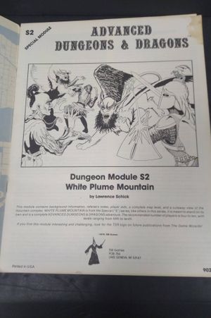 Advanced DUngeons and Dragons S2: Dungeon Module White Plume Mountain image number 1